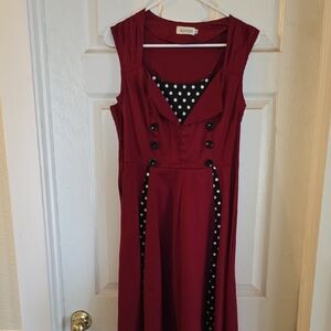 #145 Red Polka Dot Dress